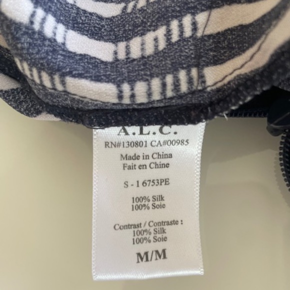 A.L.C. | 1100% Silk Open Back Solang Mini Dress | Elegant Layered Style | Size M - Picture 16 of 16